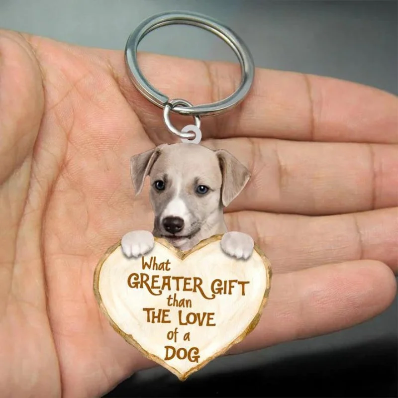 VigorDaily Greyhound What Greater Gift Than The Love Of A Dog Acrylic Keychain GG082