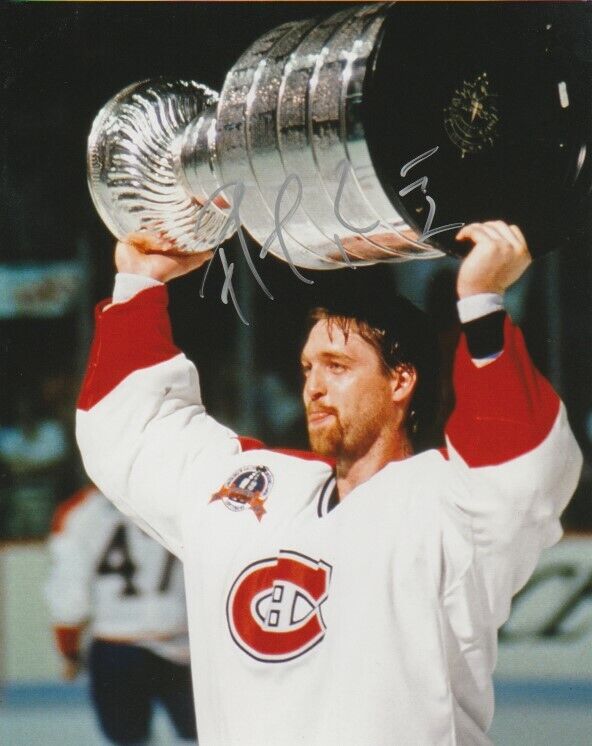 PATRICK ROY SIGNED MONTREAL CANADIENS 1993 STANLEY CUP 8x10 Photo Poster painting! Autograph