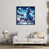 【Limited Stock Sale】Eiffel Tower And Girl In Blue Dress-11CT Stamped Cross Stitch 50*50cm/19.69*19.69in tapestrymarket