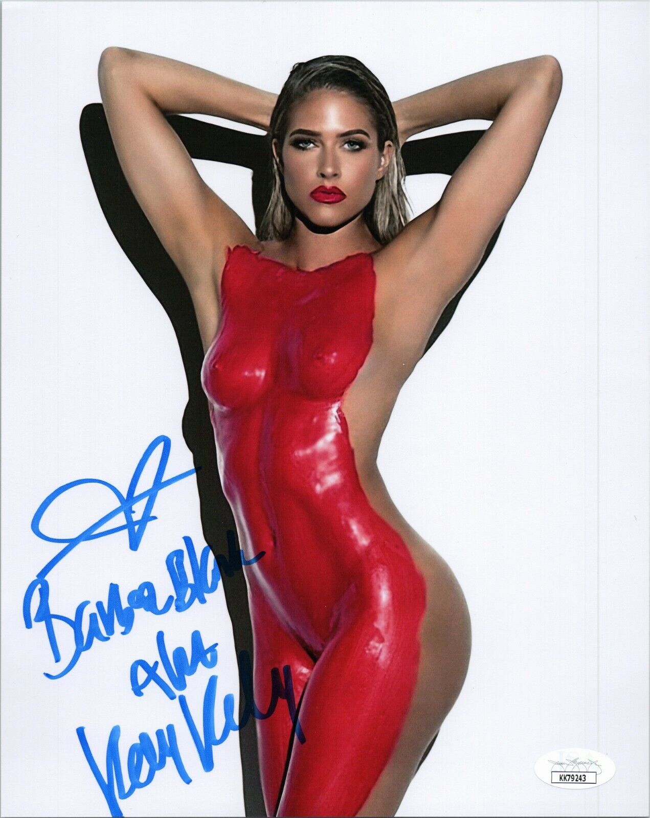 KELLY KELLY ~ BARBIE BLANK Authentic Hand-Signed WWE DIVA