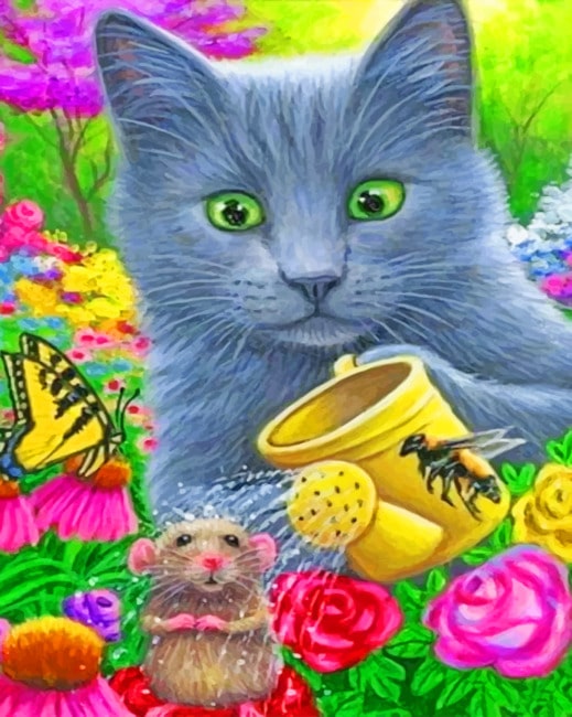 

Grey Cat – Paint By Numbers - 40*50CM, 501 Original