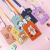 8PCS Adorable Cartoon Kids ID Bus School Card Cover Hanging Badge