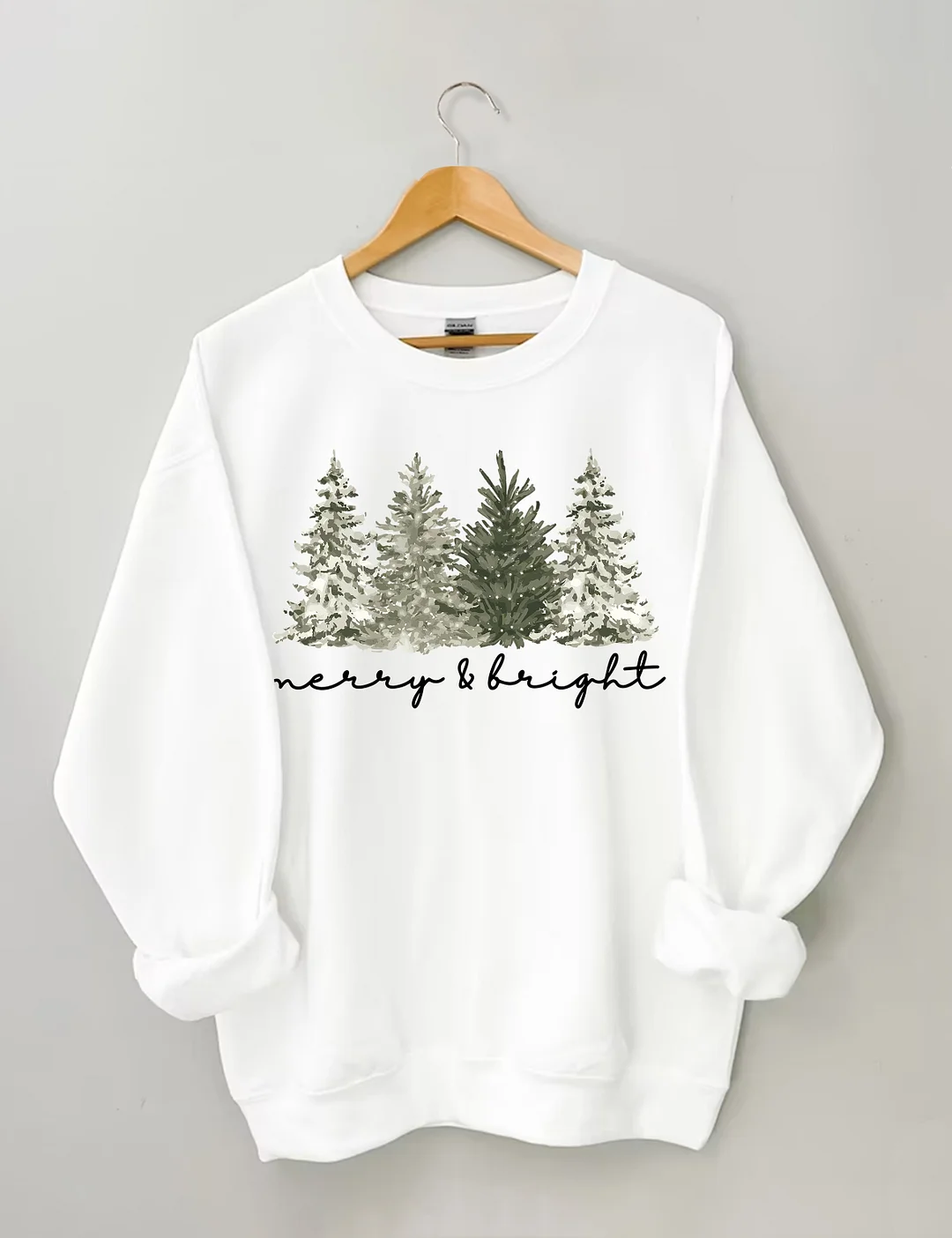 Merry & Bright Christmas Tree Sweatshirt