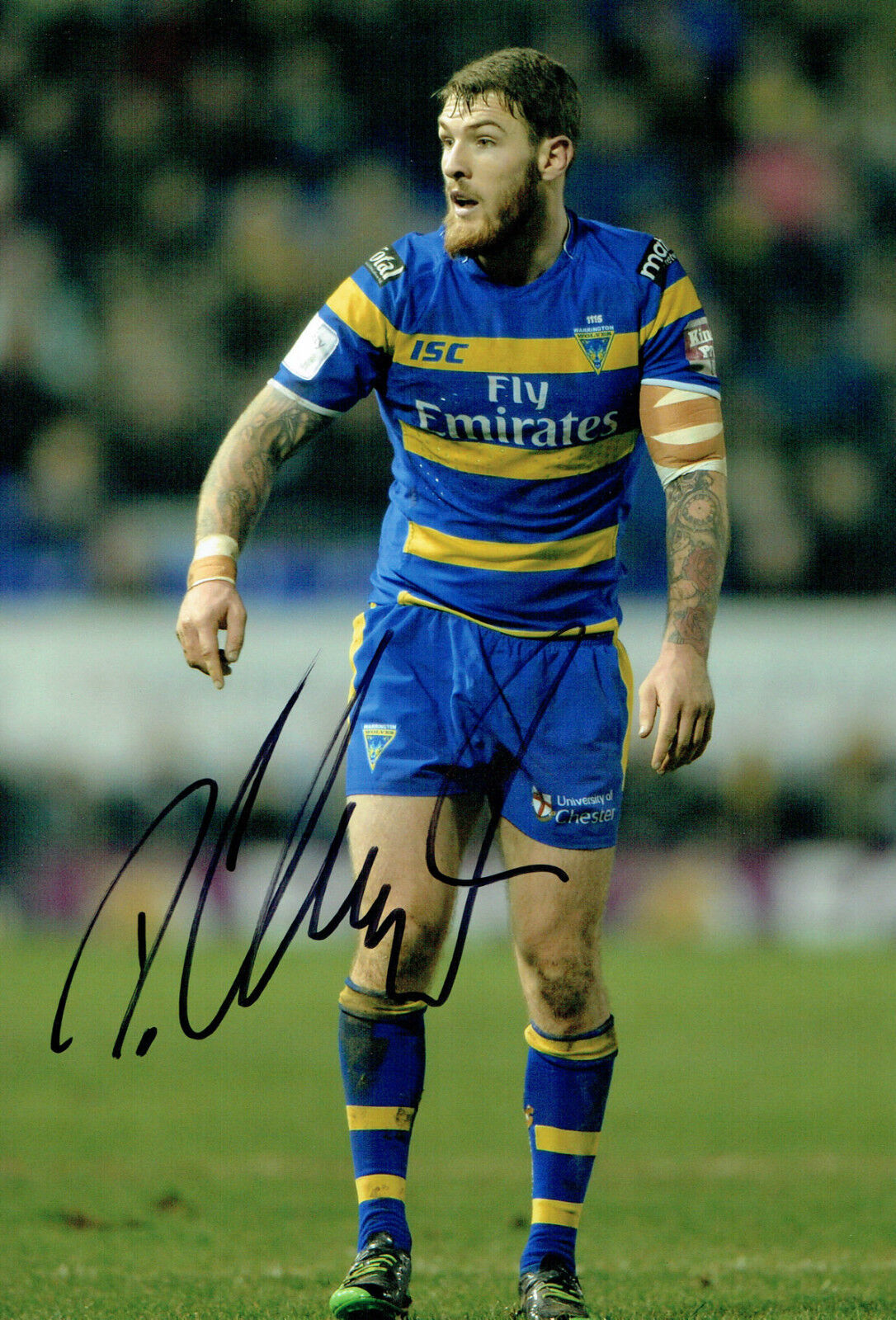 Daryl CLARK Warrington Wolves Rugby League Signed Autograph 12x8 Photo Poster painting AFTAL COA