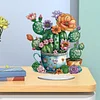 (US Only)Acrylic 2D Flat Print DIY Cactus Pots Diamond Painting Art Tabletop Decorations