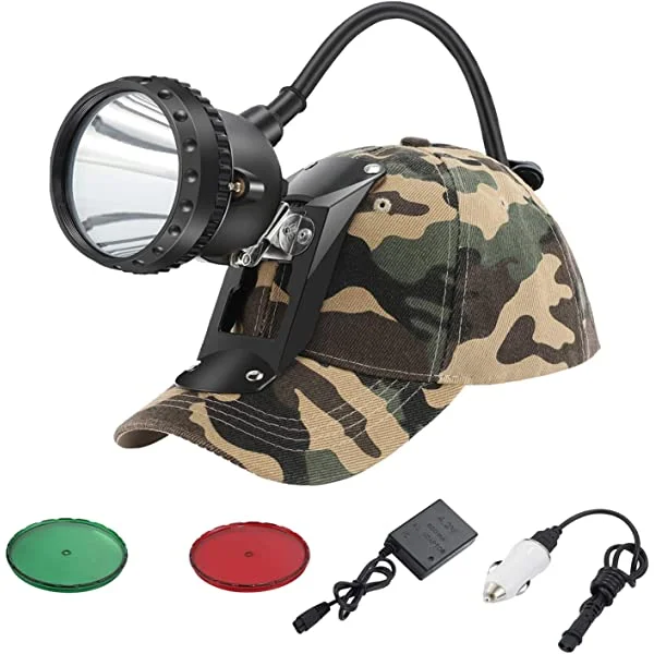 GearOZ Coon Hunting Lights Headlamp 2.0 for Coyotes Hog Predators, 4 Lighting Modes, Waterproof Camping Hiking Fishing Hunting Headlamp Rechargeable Bright Headlight with Comfort Hunting Hat