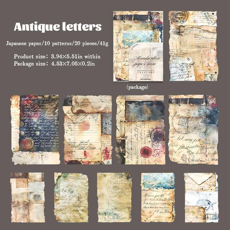 Sticker - Handwritten Paper Room Series Vintage English Text Smudge Landscaping 