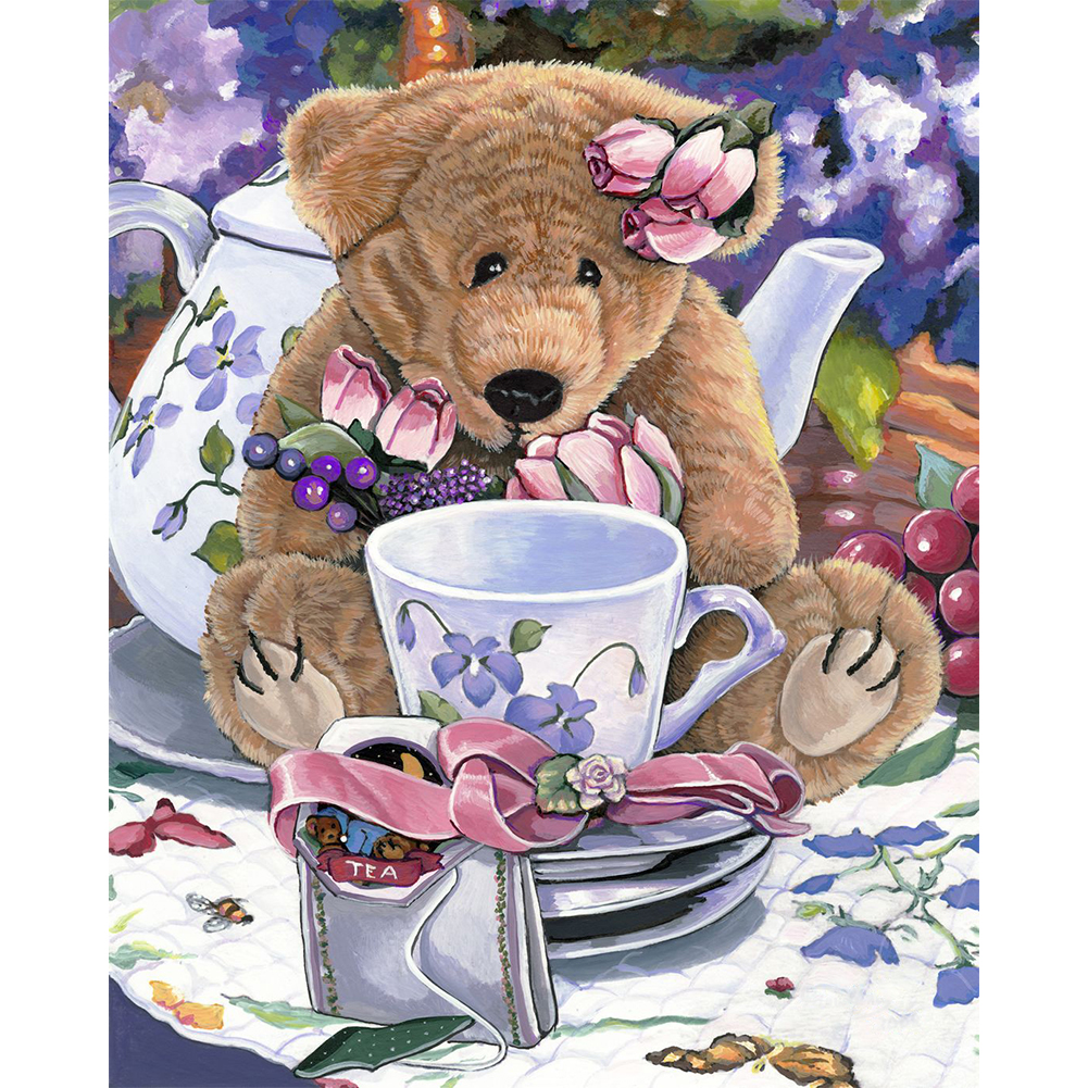

Teddy Bear - 11CT Stamped Cross Stitch - 40*50CM, 501 Original
