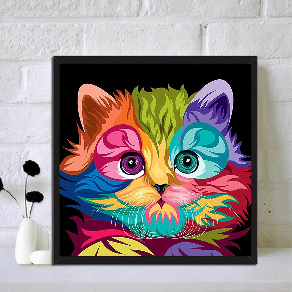 Full Round Diamond Painting 30*30cm - Cat