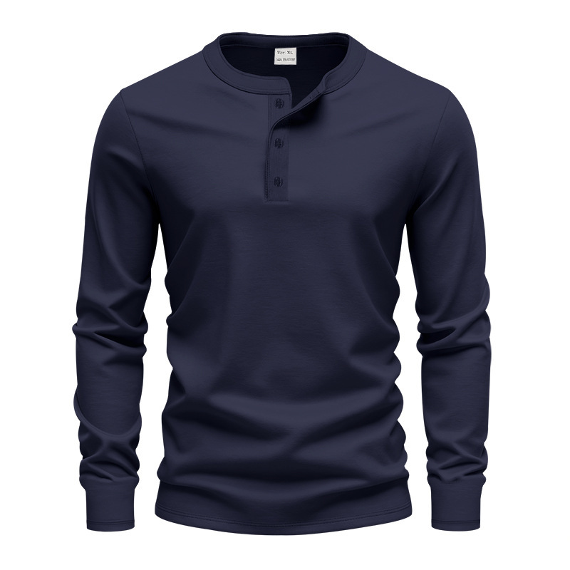 2026 New Men’s Spring/Autumn Long Sleeve T-Shirt, American Casual Loose Fit Top, Simple Design