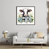 Flowers And Cow - 11CT Stamped Cross Stitch 50*50cm/19.69*19.69in
