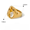 Stylish Waterdrop Surround 18K Golden Silver Ring