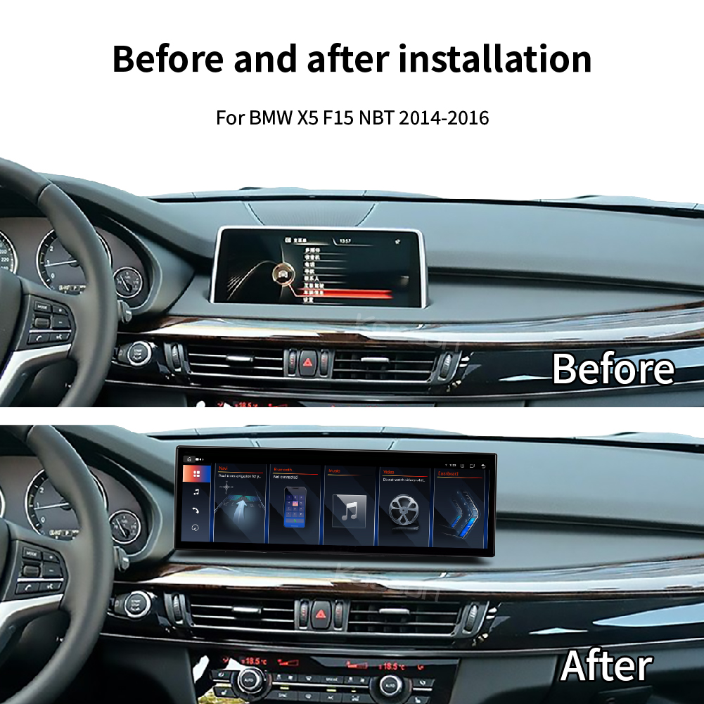 KOASON 14.9inch Android Touch Screen Upgrade Autoradio Wireless Apple CarPlay Android Auto For BMW X5 F15 X6 F16