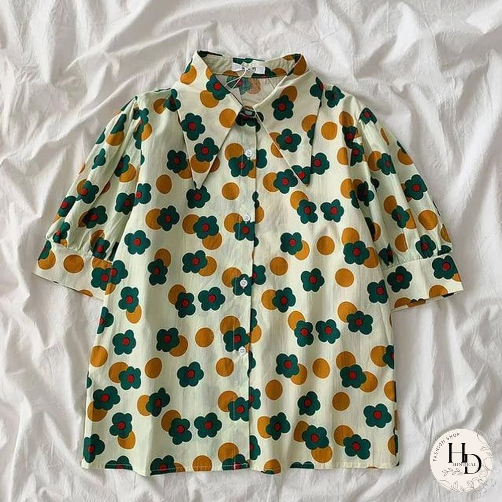 Casual Basic Short Sleeve Blouse Women V-neck Loose Office Formal Shirt Female Fashion Blue Yellow Cardigan Tops