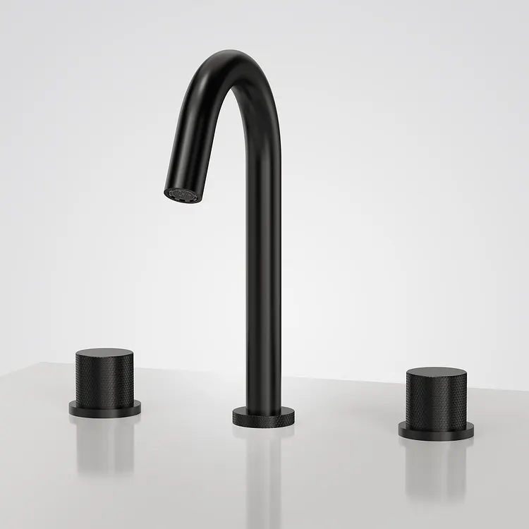 EVERSTEIN High Arc Widespread Bathroom Sink Faucet Matte Black