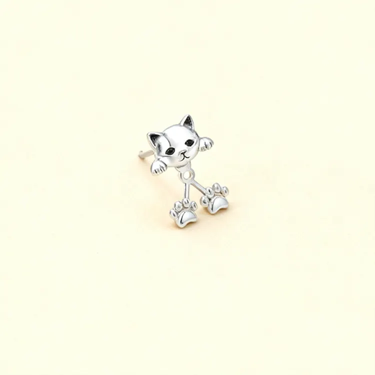 Cat Front And Back Art Earrings