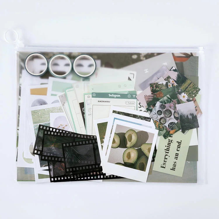 JOURNALSAY Literary Album Series Tape Sticker Material Paper Set