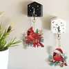 (US Local)12pcs Christmas Cardinal Diamond Painting Keychains Kit DIY Diamond Art Charms