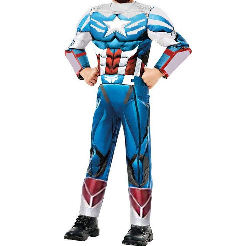 The Falcon and The Winter Soldier Captain America Jumpsuit Cosplay Costume for Kids