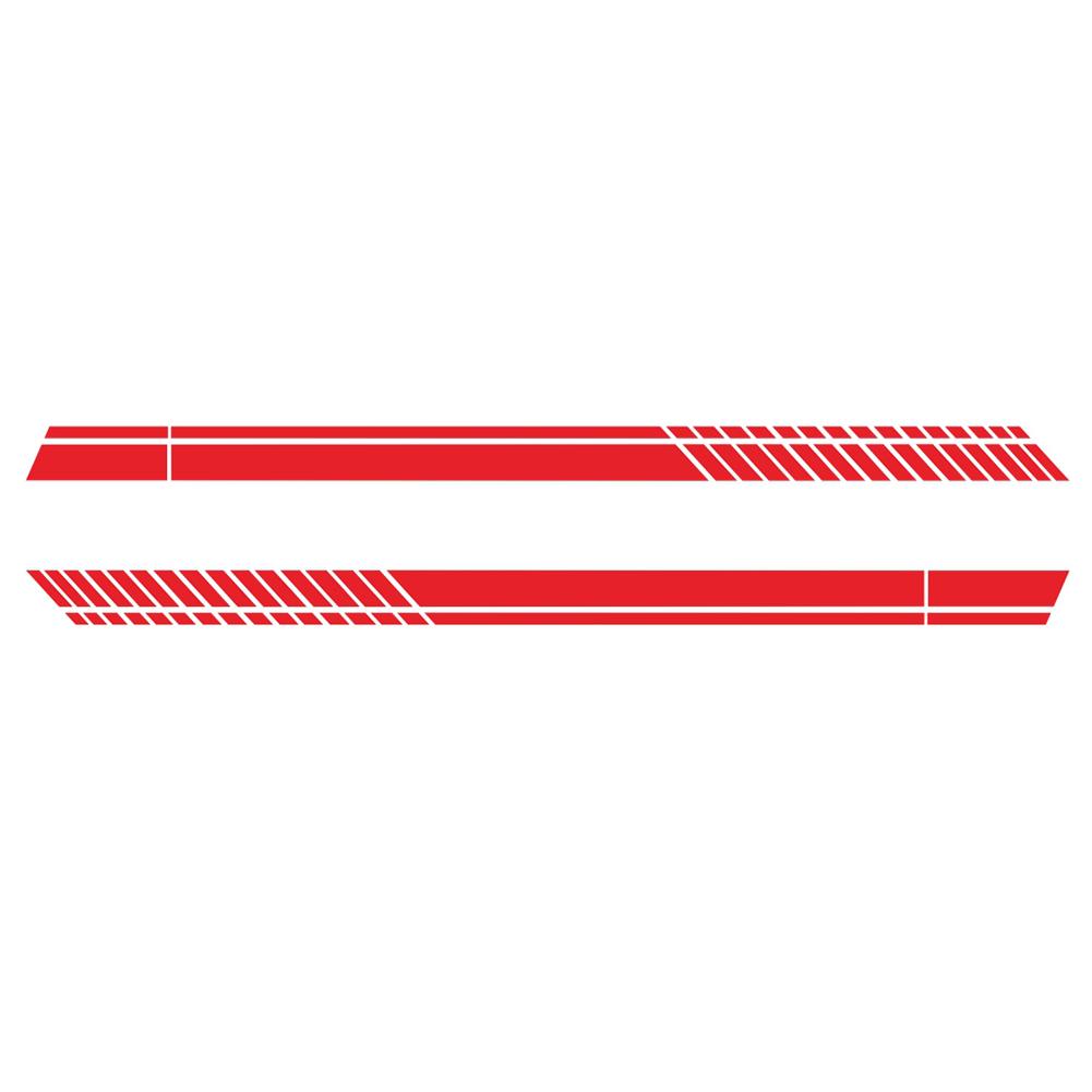 

2pcs Long Stripe Car Stickers Side Skirt Styling Decals Decoration (Red), 501 Original