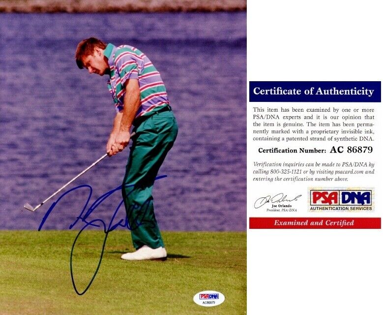 Nick Faldo Signed - Autographed Golf 8x10 Photo Poster painting - Masters Winner - PSA/DNA