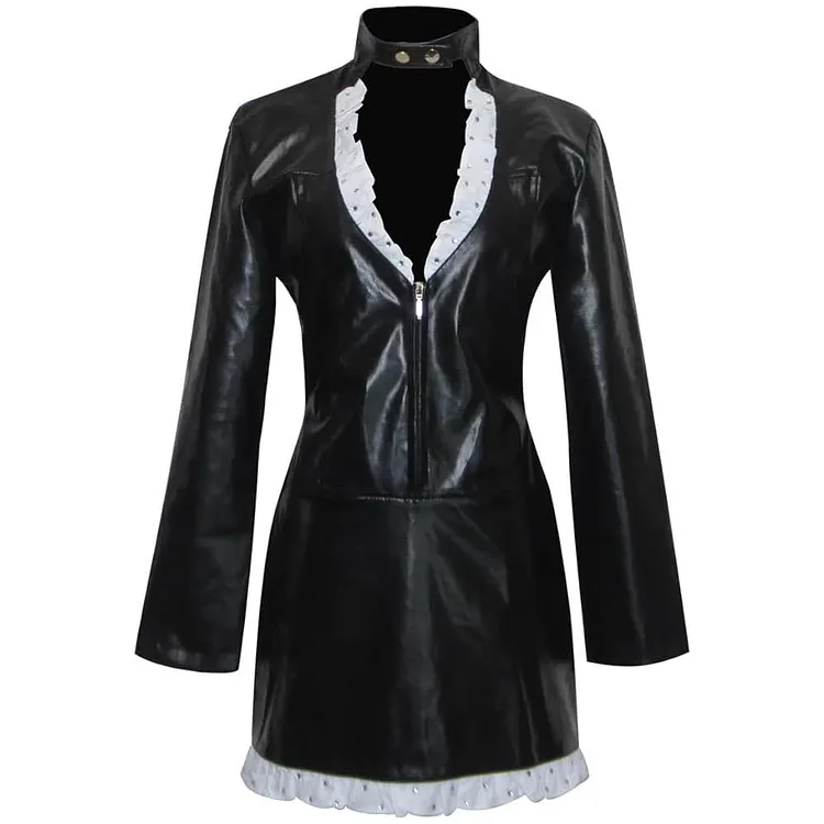 One Piece Nico&middot;Robin Black Leather Cosplay Costume Outfits Halloween Carnival Suit