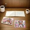 2 Pack Flower Puppy DIY Diamond Art Spiral Notebook Kit 80 Pages No Lines