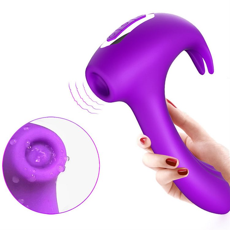Tapping Vibration Double Pleasure Hammer Vibrator G-spot Clitoris Massager 