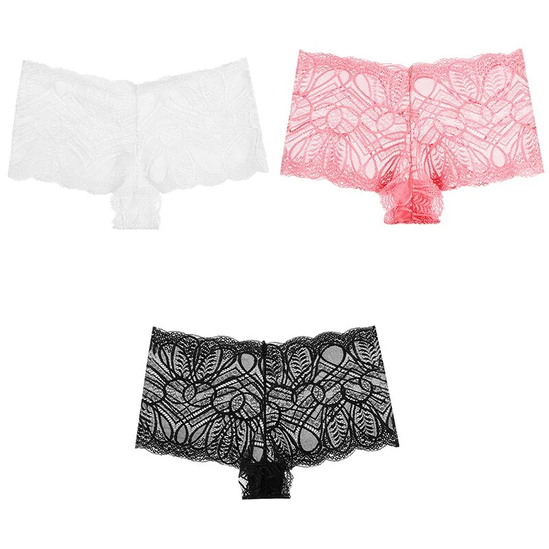 Billionm Sexy Lace Panties Underwear High Waist Woman Comfortable Boxer Female Intimates Transparent Panty Nylon Underpants