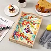 (US Only)Wooden Gorgeous Butterfly 5D DIY Diamond Painting Tray Art Craft with Handle