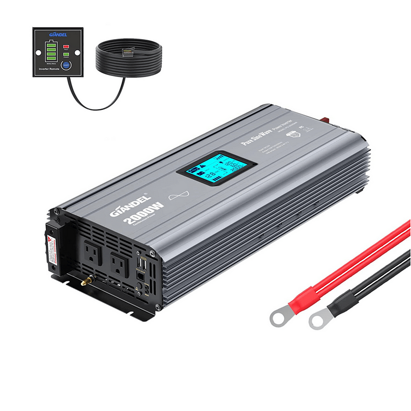 300Watt GIANDEL Pure Sine Wave Car Power Inverter 12V DC to 120V AC