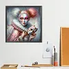 White Powder Clown-Full Round Diamond Painting 40*40CM