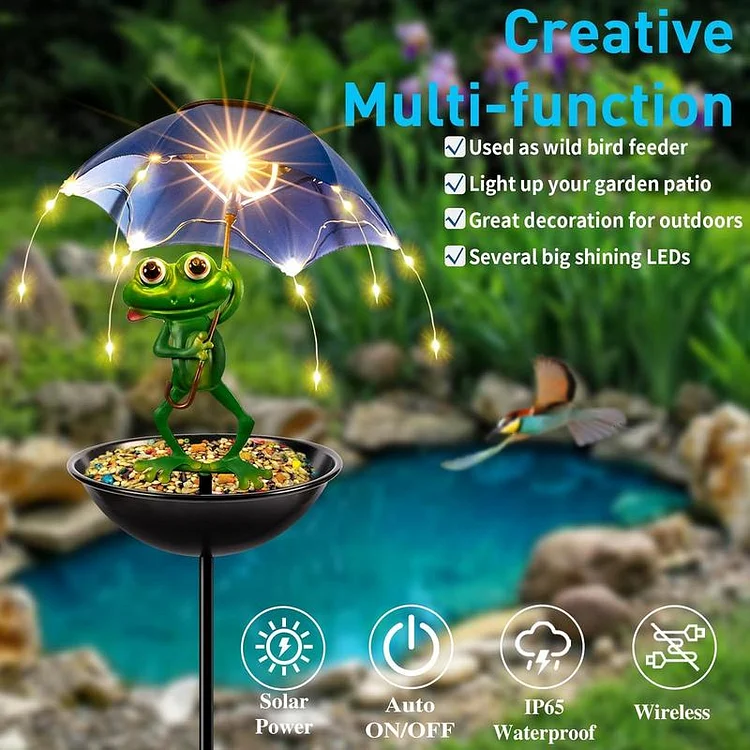 Outdoor Frog Image Light with Umbrella 
