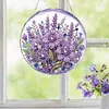 Kit d&eacute;coratif de soleil en diamant floral violet 7,87x7,87 in