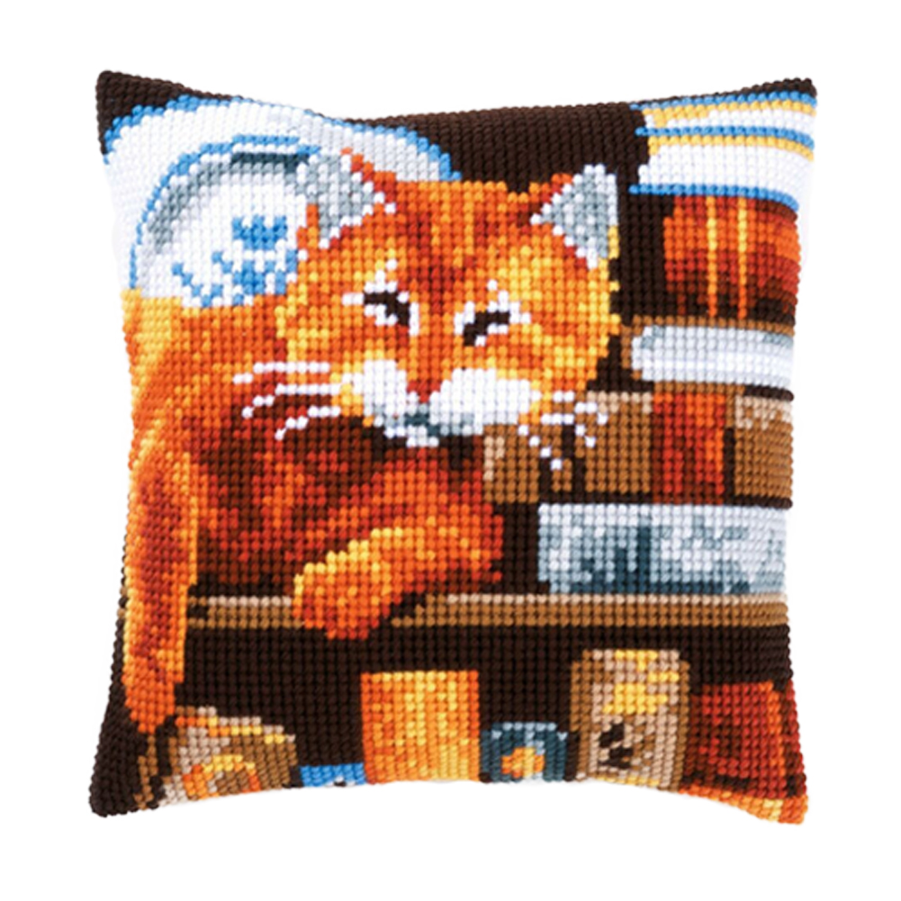 

Cute Cat - 11CT Stamped Cross Stitch Pillowcase - 40*40CM, 501 Original