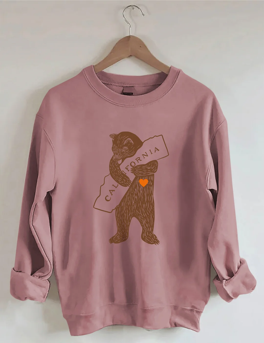 Bear Hugging California Map Sweatshirt