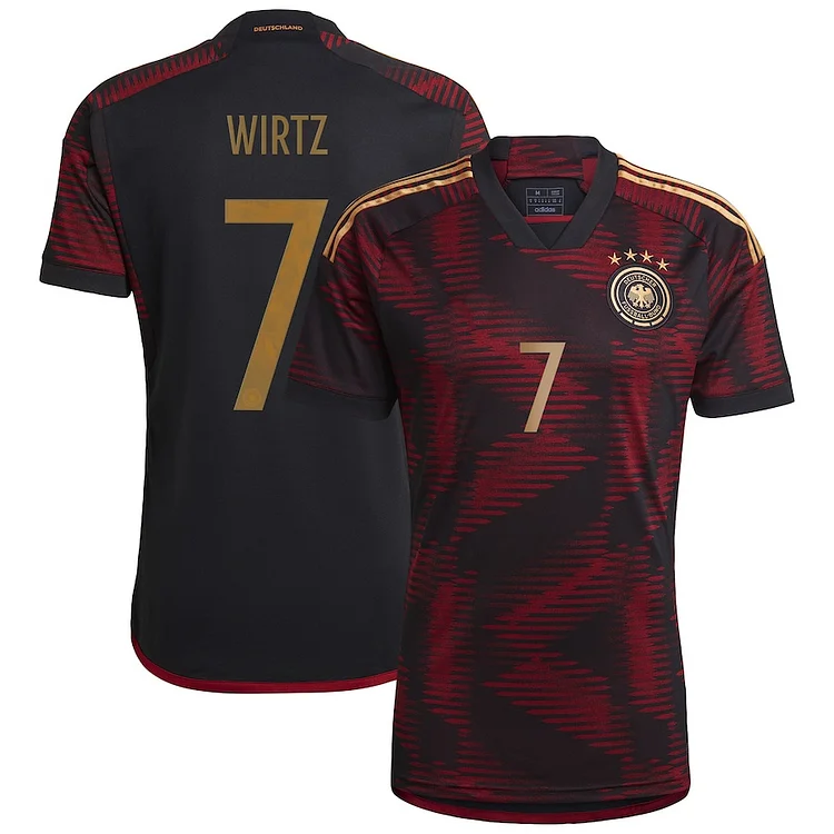 Deutschland Florian Wirtz 7 Away Tirkot WM 2022