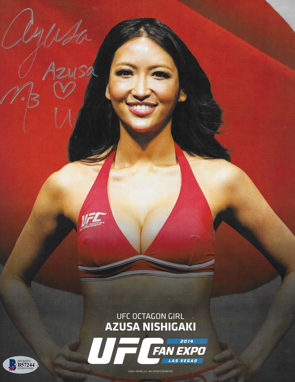 Azusa Nishigaki Signed UFC 8x10 Photo Poster painting BAS Beckett COA 14 Promo Picture Autograph