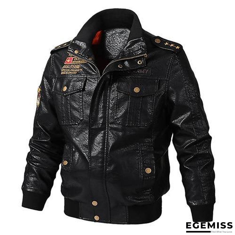 Faux Leather Jacket Men Windproof Outwear Military Army Pilot Bomber PU Leather Jacket Coat 6XL | EGEMISS