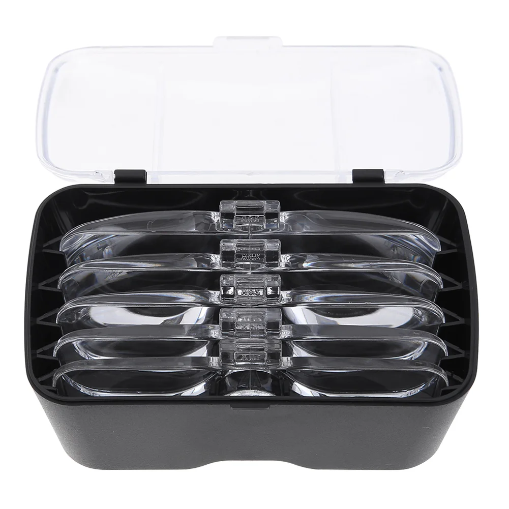 Adjustable Lens Wearing Type Glasses Magnifier Loupe Kit with LED