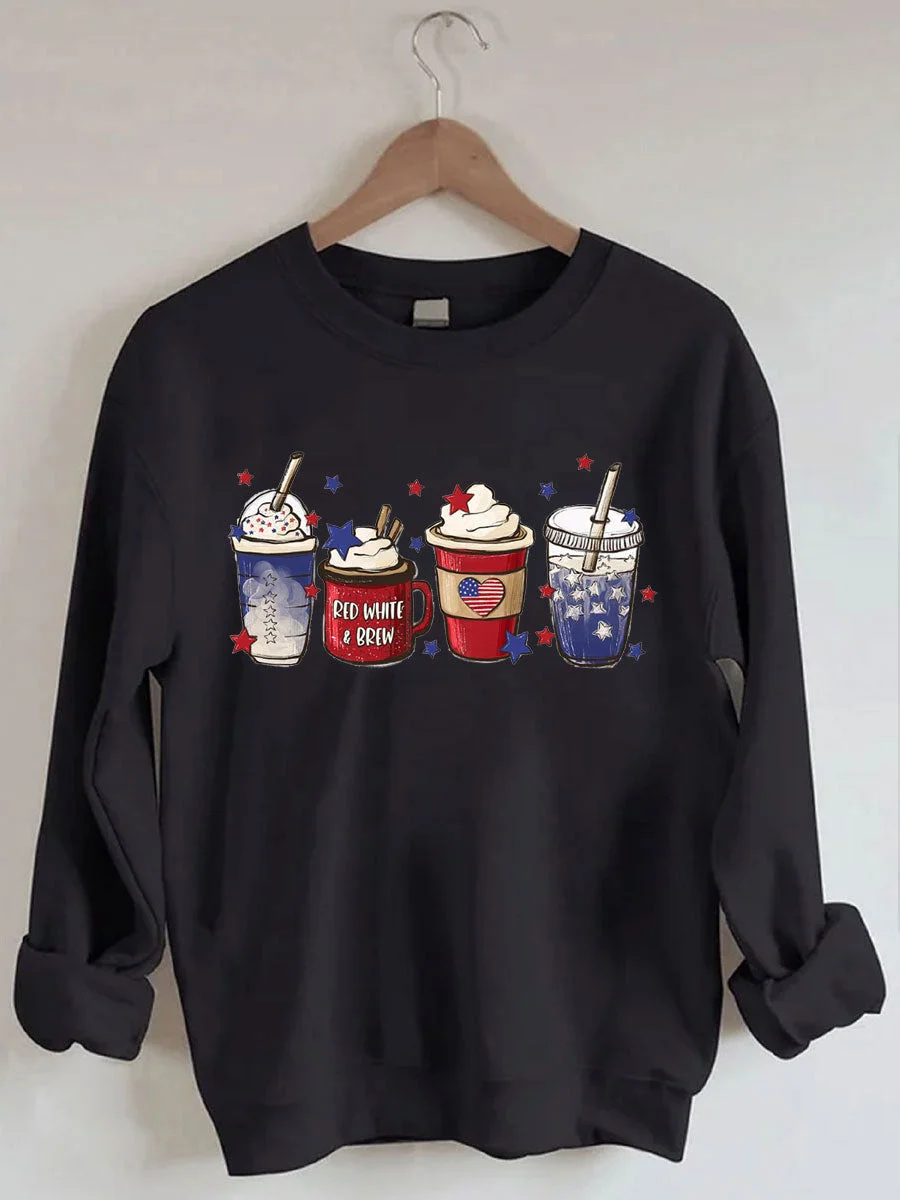 4th of July Coffee Sweatshirt
