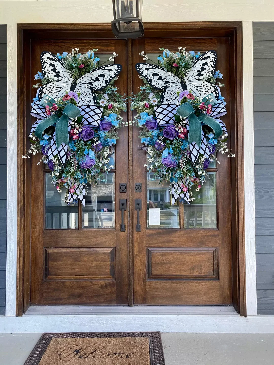 Rose Butterfly Wreath-Spring Whimsical Wreath