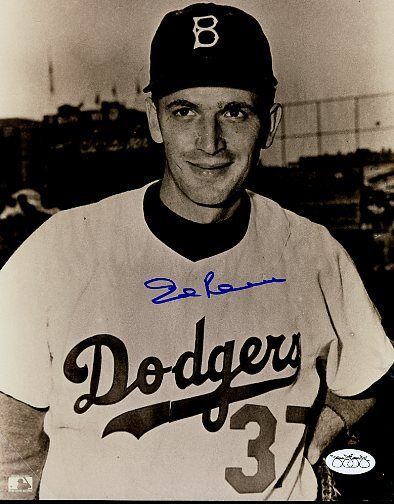 Ed Roebuck Brooklyn Dodgers Signed Jsa Sticker 8x10 Photo Poster painting Authentic Autograph