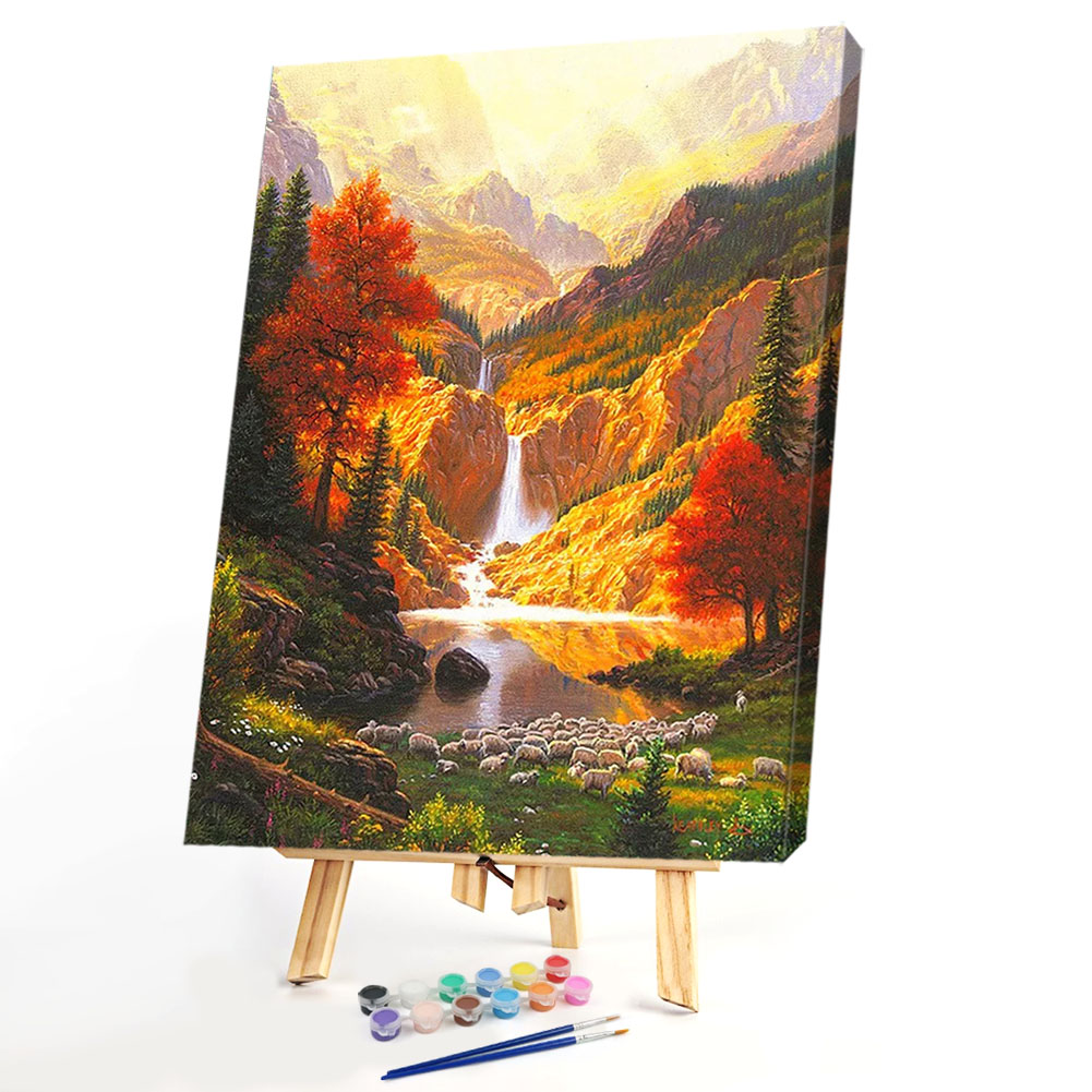 

40*50CM Paint By Numbers-Mountains River, 501 Original
