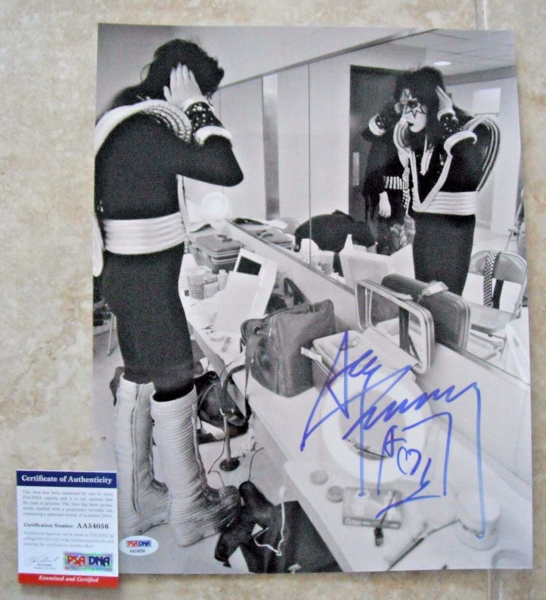 Kiss Ace Frehley Signed Autographed 11x14 B&W Photo Poster painting PSA Certified #2 F3