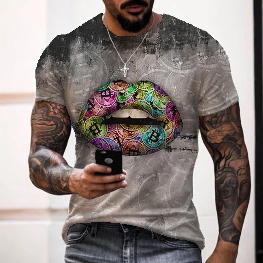 Fashion Trend Bitcoin Print T-shirt / [viawink] /