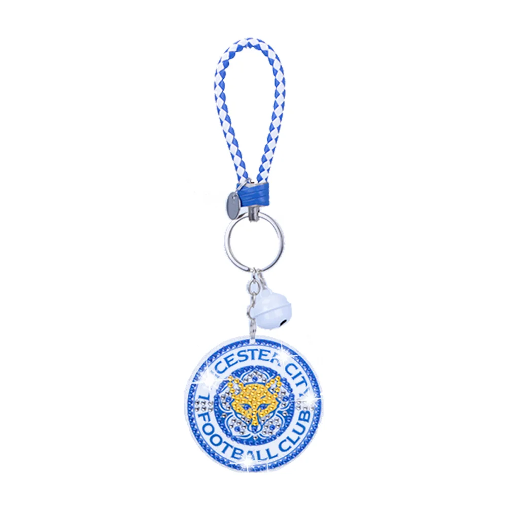 UK Football Club DIY Diamonds Painting Keychain Crystal Mosaic Keyring Crafts Gift(Double Sided)