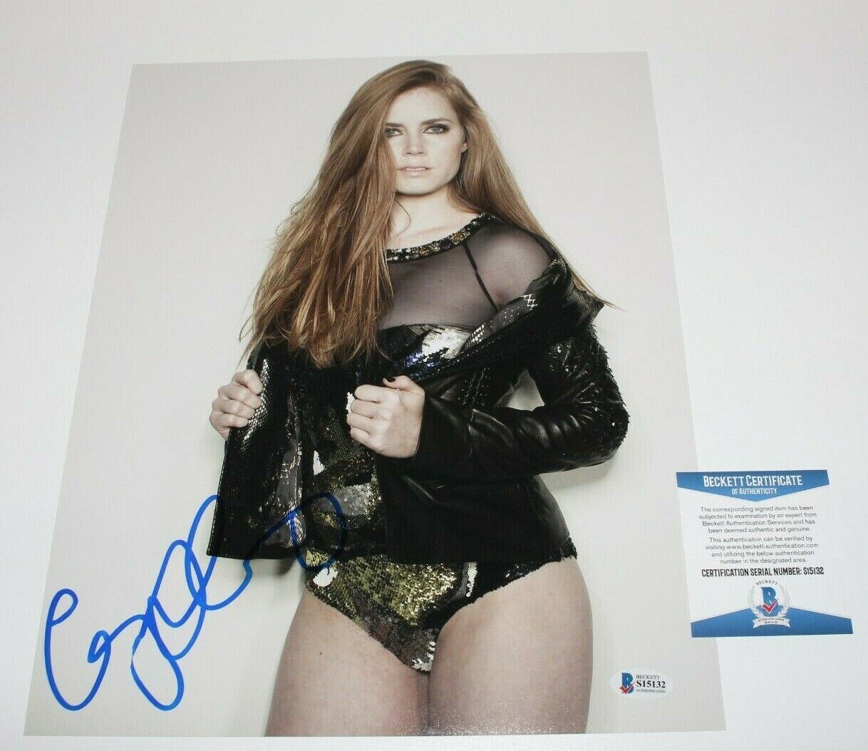 SEXY ACTRESS AMY ADAMS SIGNED 11x14 Photo Poster painting BECKETT COA SHARP OBJECTS ENCHANTED