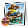 Minions Angeln - Rundbohrer Diamantmalerei - 40*40cm