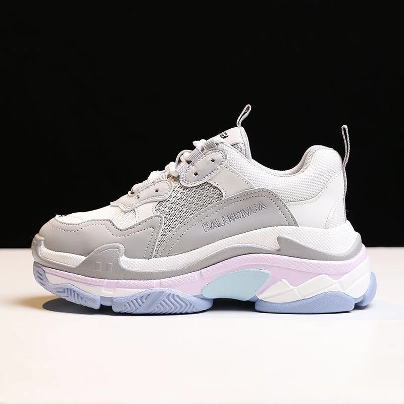 Women Sneakers 2021 New Brand Designer Women's Chunky Sneakers Breathable Mesh Spring Female Casual Shoes Fashion Footwear